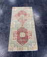 Turkish Mini Rug Oriental Hand Knotted Vintage Rug  1'7'' x  3'1'' #12258