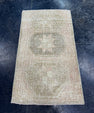 Turkish Mini Rug Oriental Hand Knotted Vintage Rug  1'9'' x  3'1'' #12259