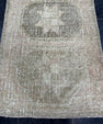 Turkish Mini Rug Oriental Hand Knotted Vintage Rug  1'9'' x  3'1'' #12259