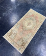 Turkish Mini Rug Oriental Hand Knotted Vintage Rug  1'7'' x  3'4'' #12257