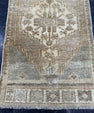 Turkish Mini Rug Oriental Hand Knotted Vintage Rug  1'9'' x  3' #12256