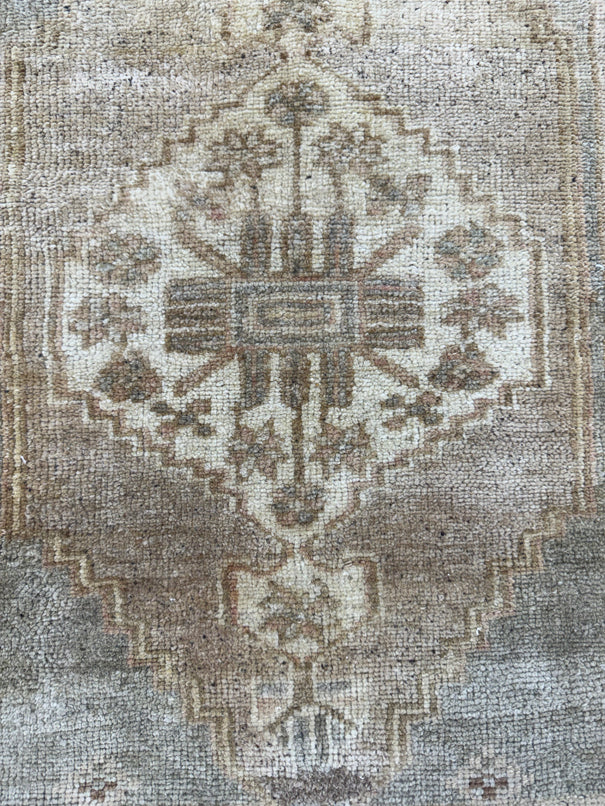 Turkish Mini Rug Oriental Hand Knotted Vintage Rug  1'9'' x  3' #12256
