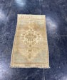 Turkish Mini Rug Oriental Hand Knotted Vintage Rug  1'9'' x  3' #12256