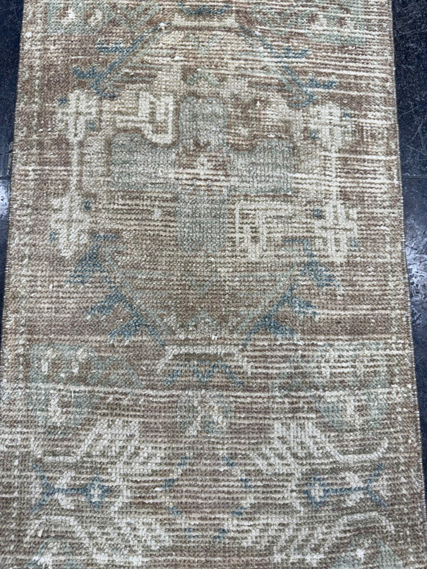 Turkish Mini Rug Oriental Hand Knotted Vintage Rug  1'5'' x  3' #12255