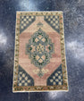 Turkish Mini Rug Oriental Hand Knotted Vintage Rug  1'9'' x  2'9'' #12254