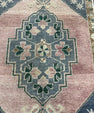 Turkish Mini Rug Oriental Hand Knotted Vintage Rug  1'9'' x  2'9'' #12254