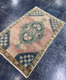 Turkish Mini Rug Oriental Hand Knotted Vintage Rug  1'9'' x  2'9'' #12254