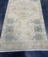 Turkish Mini Rug Oriental Hand Knotted Vintage Rug  1'6'' x  3'1'' #12253