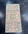 Turkish Mini Rug Oriental Hand Knotted Vintage Rug  1'7'' x  3' #12252