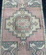 Turkish Mini Rug Oriental Hand Knotted Vintage Rug  1'7'' x  3' #12252