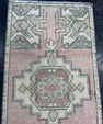 Turkish Mini Rug Oriental Hand Knotted Vintage Rug  1'7'' x  3' #12252