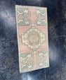 Turkish Mini Rug Oriental Hand Knotted Vintage Rug  1'7'' x  3' #12252