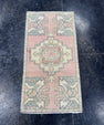 Turkish Mini Rug Oriental Hand Knotted Vintage Rug  1'7'' x  3' #12252
