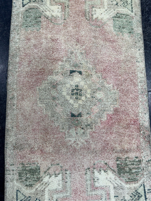 Turkish Mini Rug Oriental Hand Knotted Vintage Rug  1'6'' x  3'4'' #12251