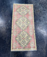 Turkish Mini Rug Oriental Hand Knotted Vintage Rug  1'5'' x  3' #12246