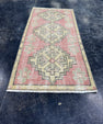 Turkish Mini Rug Oriental Hand Knotted Vintage Rug  1'5'' x  3' #12246