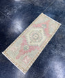 Turkish Mini Rug Oriental Hand Knotted Vintage Rug  1'5'' x  3'3'' #12248