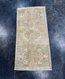 Turkish Mini Rug Oriental Hand Knotted Vintage Rug  1'6'' x  3' #12249