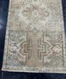 Turkish Mini Rug Oriental Hand Knotted Vintage Rug  1'6'' x  3' #12249