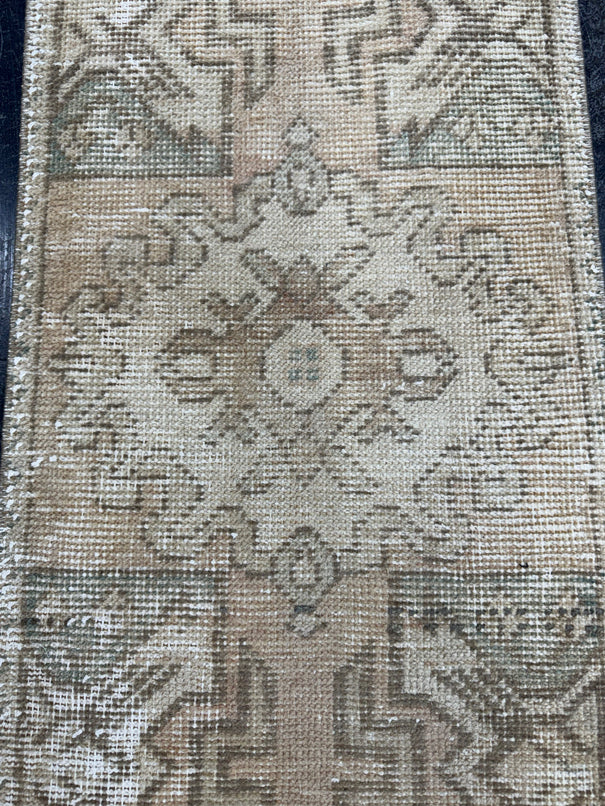 Turkish Mini Rug Oriental Hand Knotted Vintage Rug  1'6'' x  3' #12249