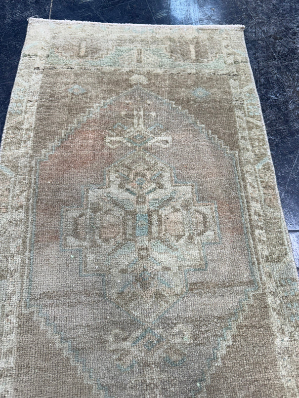 Turkish Mini Rug Oriental Hand Knotted Vintage Rug  1'6'' x  2'10'' #12250