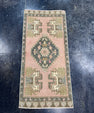 Turkish Mini Rug Oriental Hand Knotted Vintage Rug  1'8'' x  3'6'' #12243