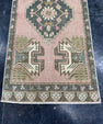 Turkish Mini Rug Oriental Hand Knotted Vintage Rug  1'8'' x  3'6'' #12243