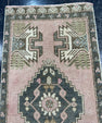 Turkish Mini Rug Oriental Hand Knotted Vintage Rug  1'8'' x  3'6'' #12243