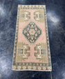 Turkish Mini Rug Oriental Hand Knotted Vintage Rug  1'8'' x  3'6'' #12243