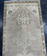 Turkish Mini Rug Oriental Hand Knotted Vintage Rug  1'6'' x  3' #12244