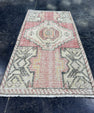 Turkish Mini Rug Oriental Hand Knotted Vintage Rug  1'7'' x  3' #12241