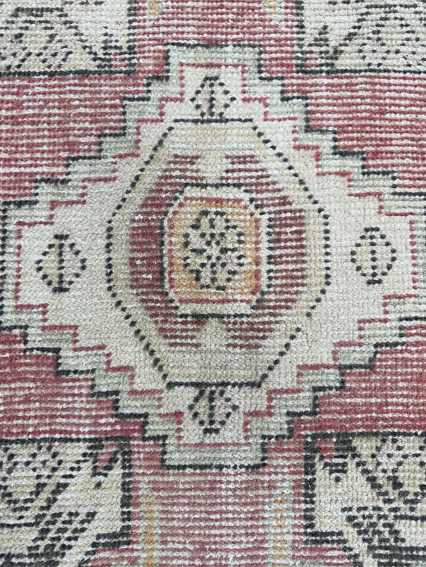 Turkish Mini Rug Oriental Hand Knotted Vintage Rug  1'7'' x  3' #12241