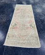 Turkish Mini Rug Oriental Hand Knotted Vintage Rug  1'5'' x  3'8'' #12242