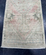Turkish Mini Rug Oriental Hand Knotted Vintage Rug  1'5'' x  3'8'' #12242