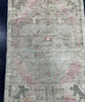 Turkish Mini Rug Oriental Hand Knotted Vintage Rug  1'5'' x  3'8'' #12242