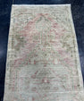 Turkish Mini Rug Oriental Hand Knotted Vintage Rug  1'5'' x  3'8'' #12242