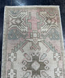 Turkish Mini Rug Oriental Hand Knotted Vintage Rug  1'6'' x  3'1'' #12240