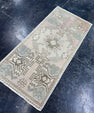 Turkish Mini Rug Oriental Hand Knotted Vintage Rug  1'6'' x  3'1'' #12240