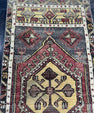 Turkish Mini Rug Oriental Hand Knotted Vintage Rug  1'6'' x  3'1'' #12239