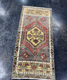 Turkish Mini Rug Oriental Hand Knotted Vintage Rug  1'6'' x  3'1'' #12239