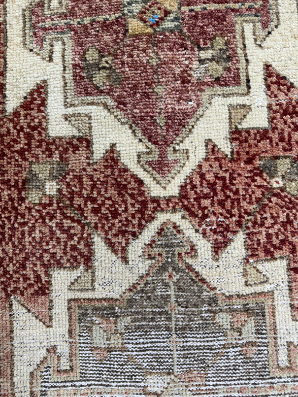 Turkish Mini Rug Oriental Hand Knotted Vintage Rug  1'7'' x  3'6'' #12238