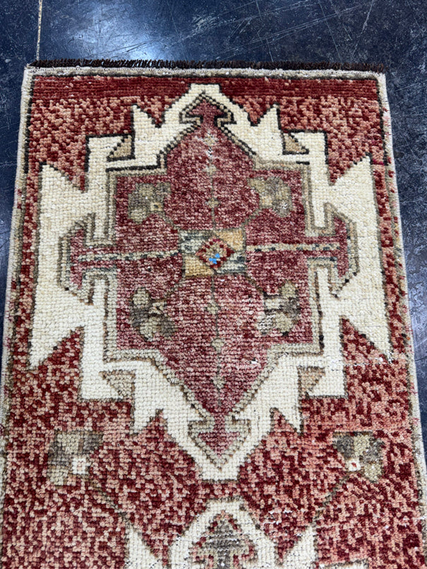 Turkish Mini Rug Oriental Hand Knotted Vintage Rug  1'7'' x  3'6'' #12238