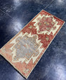 Turkish Mini Rug Oriental Hand Knotted Vintage Rug  1'7'' x  3'6'' #12238