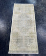 Turkish Mini Rug Oriental Hand Knotted Vintage Rug  1'5'' x  3'1'' #12237