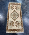 Turkish Mini Rug Oriental Hand Knotted Vintage Rug  1'5'' x  3'3'' #12236