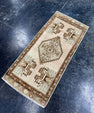 Turkish Mini Rug Oriental Hand Knotted Vintage Rug  1'5'' x  3'3'' #12236