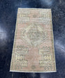 Turkish Mini Rug Oriental Hand Knotted Vintage Rug  1'8'' x  2'10'' #12235
