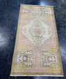Turkish Mini Rug Oriental Hand Knotted Vintage Rug  1'7'' x  3' #12234