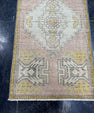 Turkish Mini Rug Oriental Hand Knotted Vintage Rug  1'7'' x  3' #12234