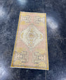 Turkish Mini Rug Oriental Hand Knotted Vintage Rug  1'7'' x  3' #12234